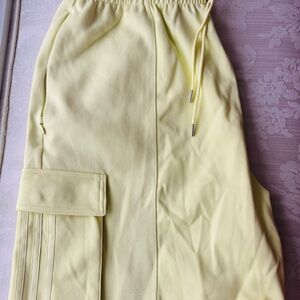 Yellow Cargo Short with Drawstring
